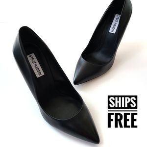 Steve Madden Daisie Leather Pump Heels Black